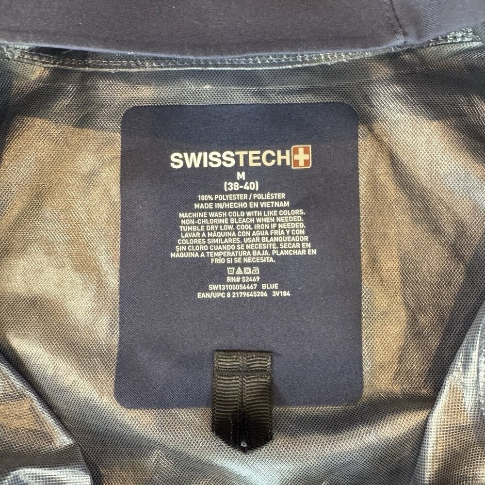 SWISSTECH MEN'S DARK BLUE RAIN/WEATHER COAT / SIZE Medium - Picture 5 of 9